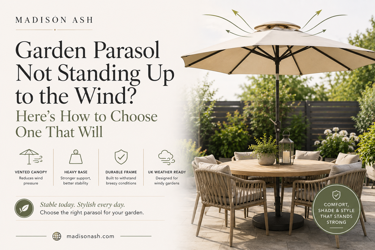 Garden Parasol Not Standing Up to the Wind? Here's How to Choose One That Will