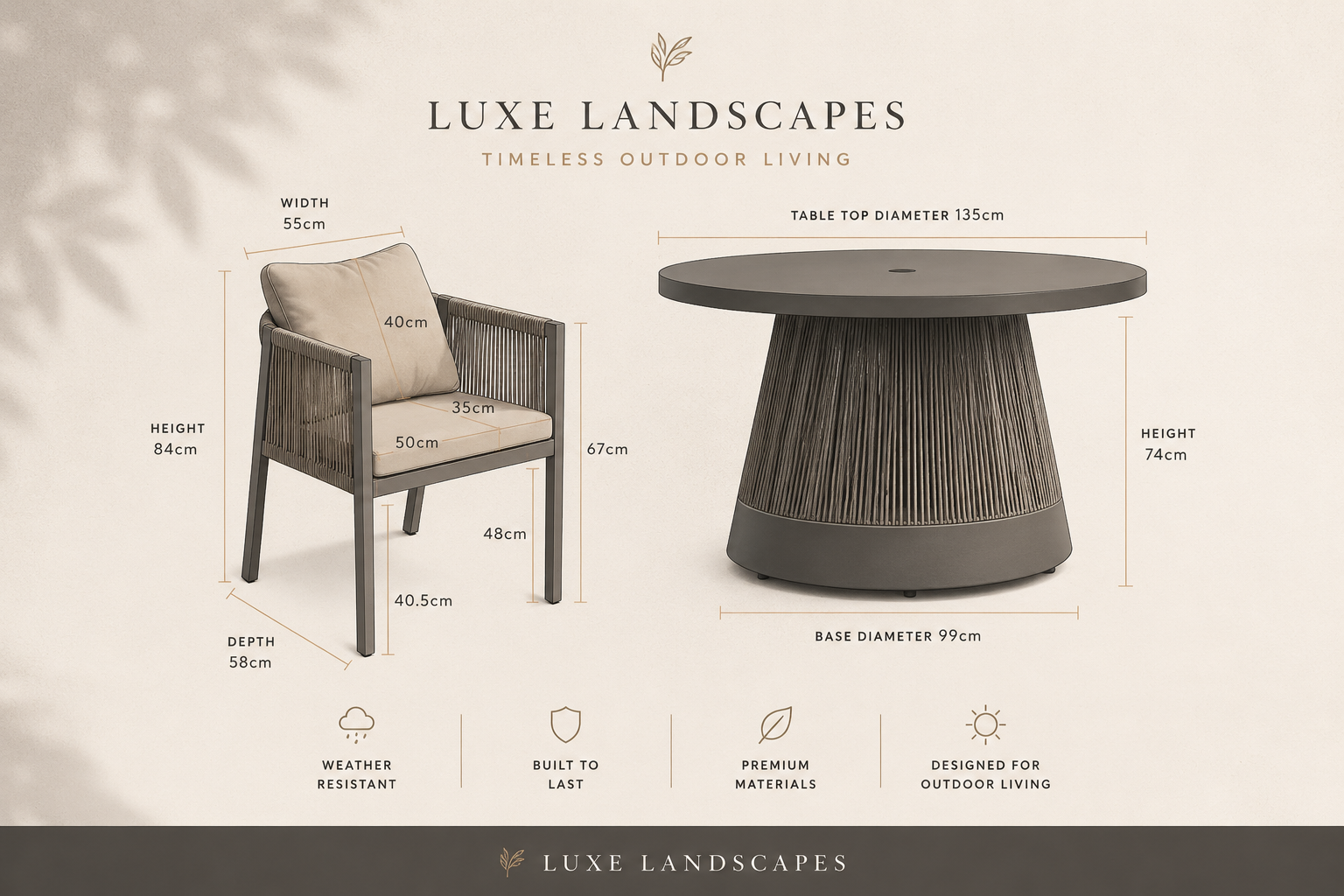 rattan table chair