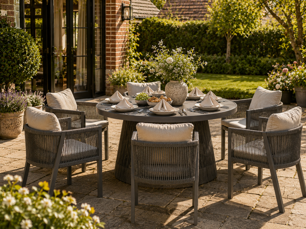 outdoor rattan dining set