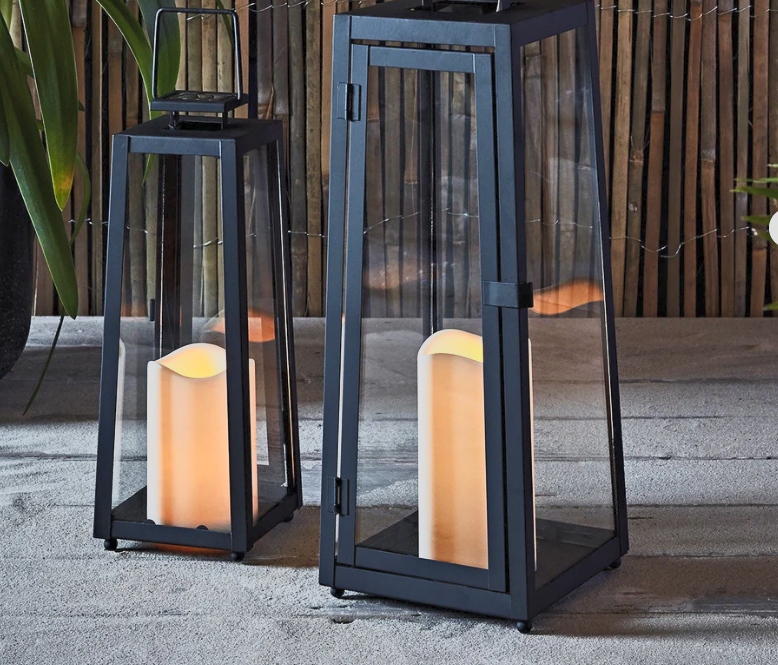 Porto Solar Metal Lantern Bundle