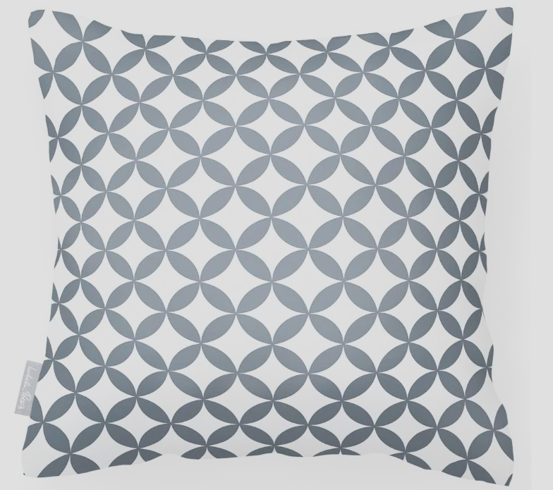 Madison Waterproof Garden Chair Cushions - Grey & White