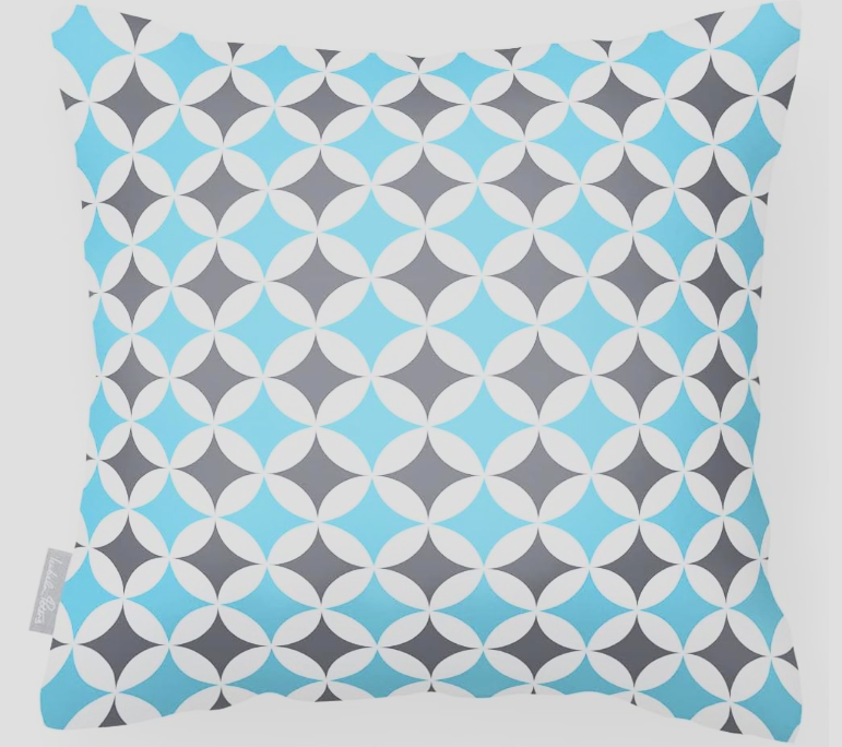 Madison Waterproof Garden Chair Cushions - Blue & Grey