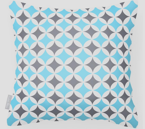Madison Waterproof Garden Chair Cushions - Blue & Grey